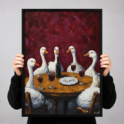 Geese Drinking Wine at Dinner Wall Art 3