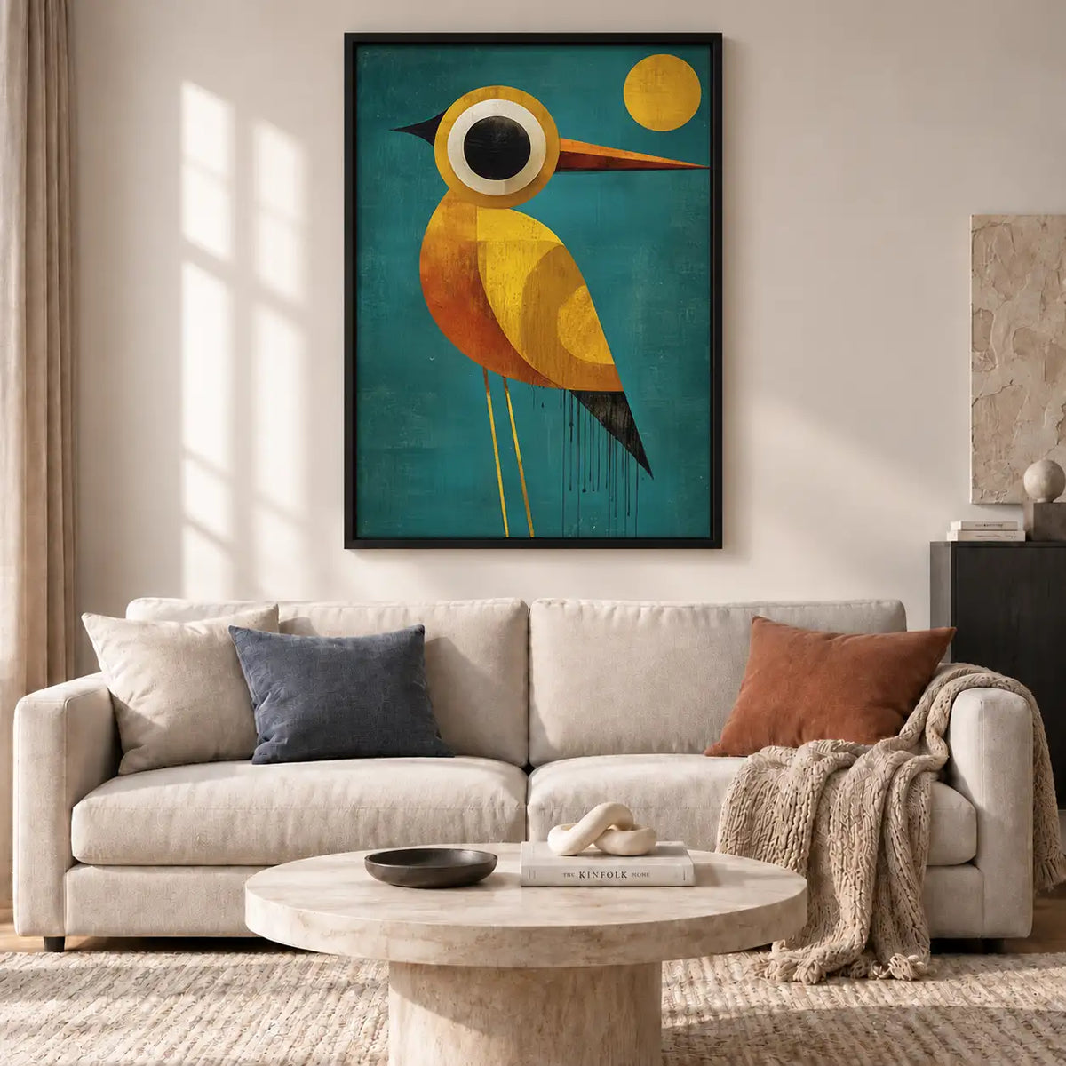 Geometric Golden Owl Wall Art 2