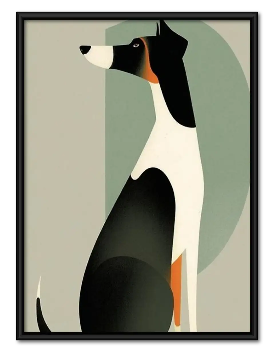 Geometric Greyhound Portrait Wall Art 1