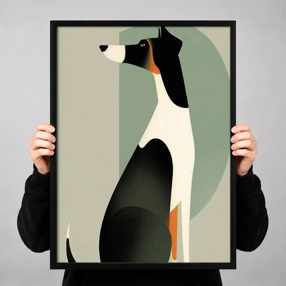 Geometric Greyhound Portrait Wall Art 3