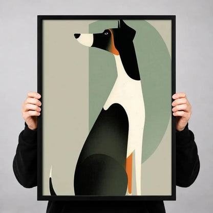 Geometric Greyhound Portrait Wall Art 3