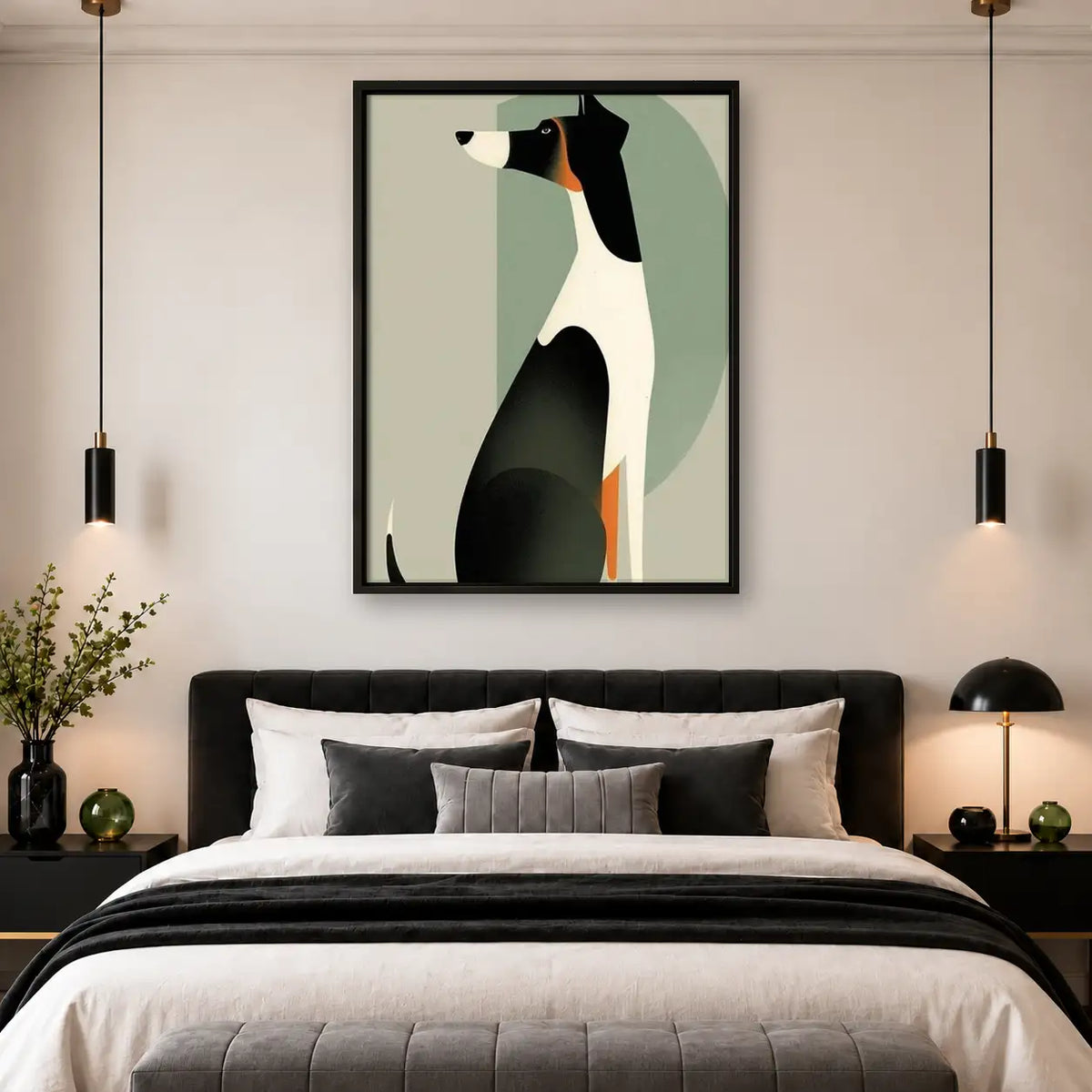 Geometric Greyhound Portrait Wall Art 4