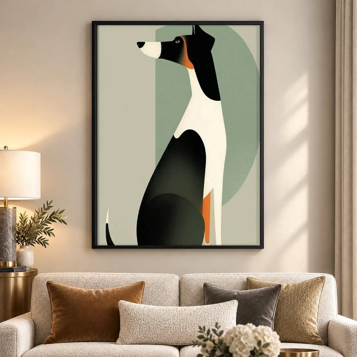 Geometric Greyhound Portrait Wall Art 5