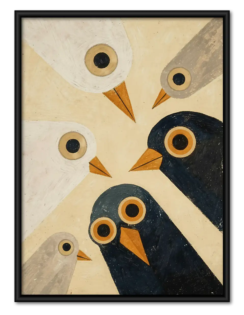 Geometric Owl Family Wall Art 1