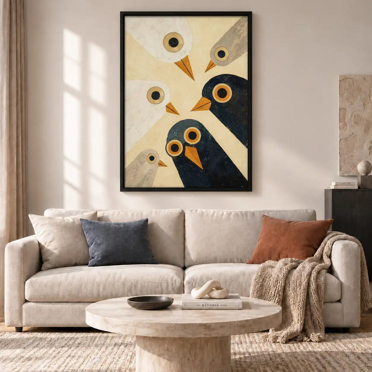 Geometric Owl Family Wall Art 2