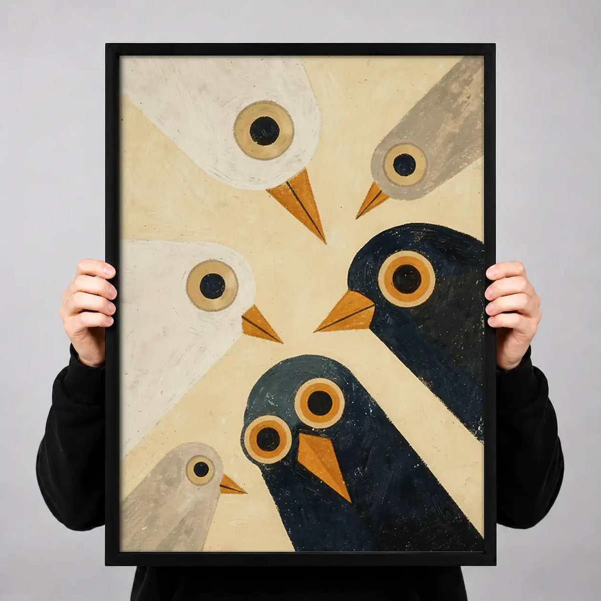 Geometric Owl Family Wall Art 3