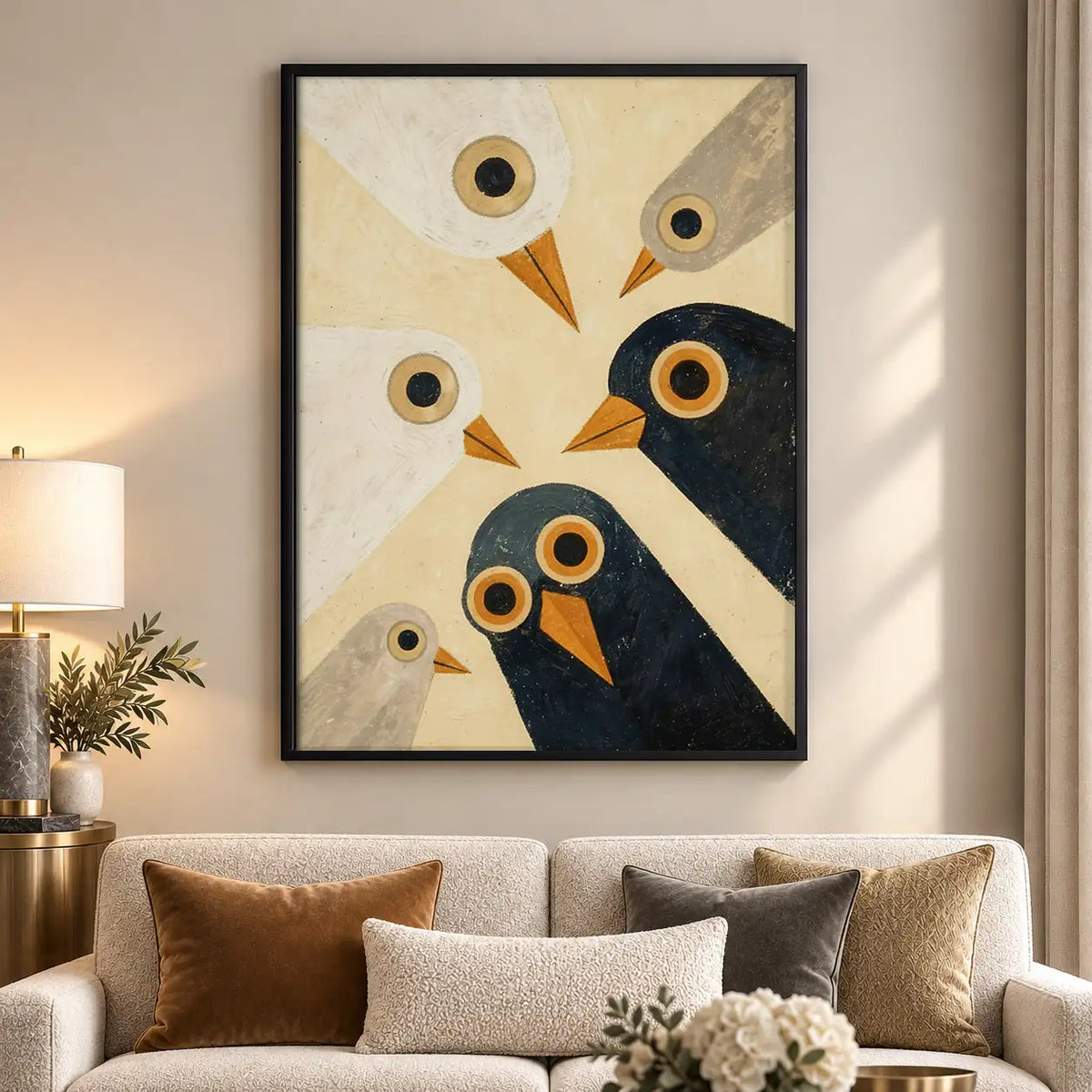 Geometric Owl Family Wall Art 5