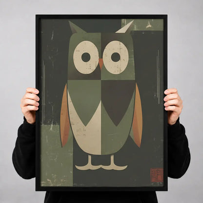 Geometric Patchwork Owl Wall Art 3