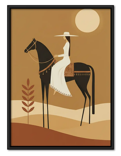 Geometric Rider on Horse Wall Art