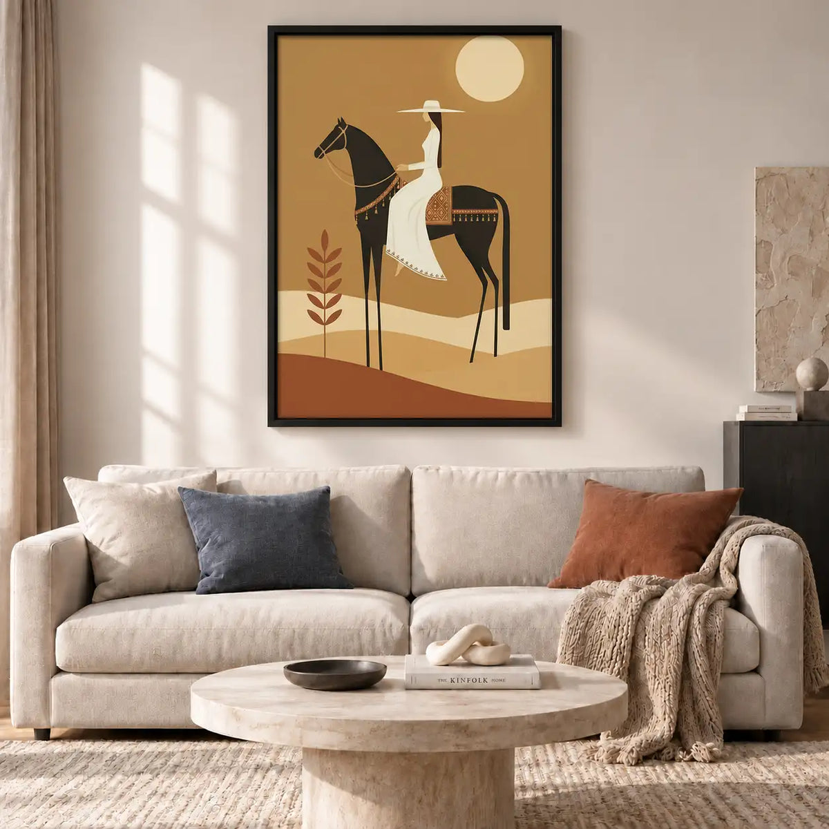 Geometric Rider on Horse Wall Art 2