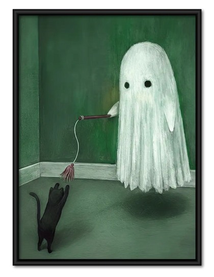 Ghost Resting in Green Bed Wall Art