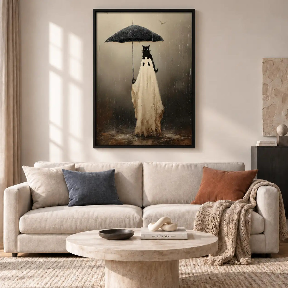 Ghost Walking beneath Umbrella Wall Art 2