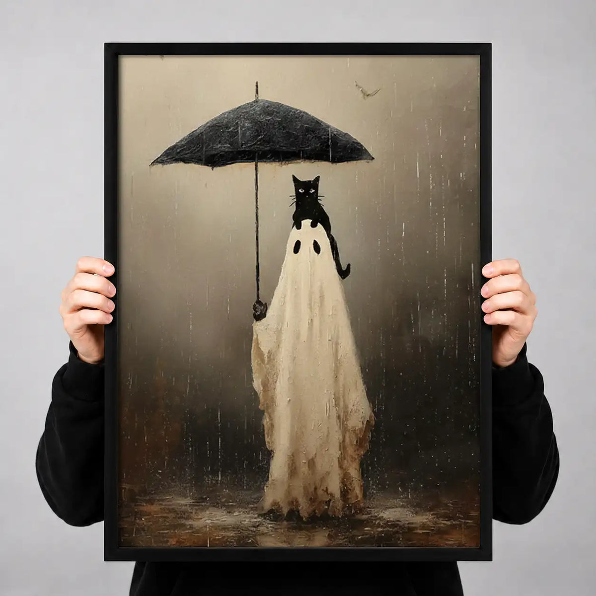 Ghost Walking beneath Umbrella Wall Art 3