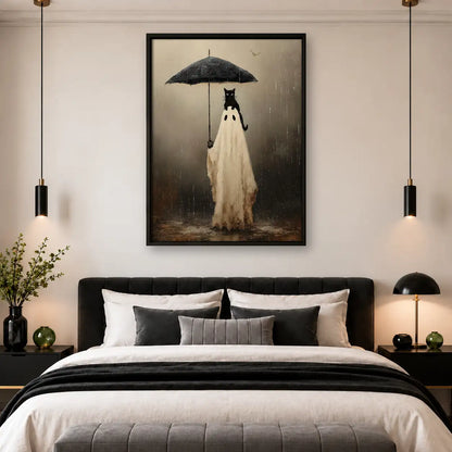 Ghost Walking beneath Umbrella Wall Art 4
