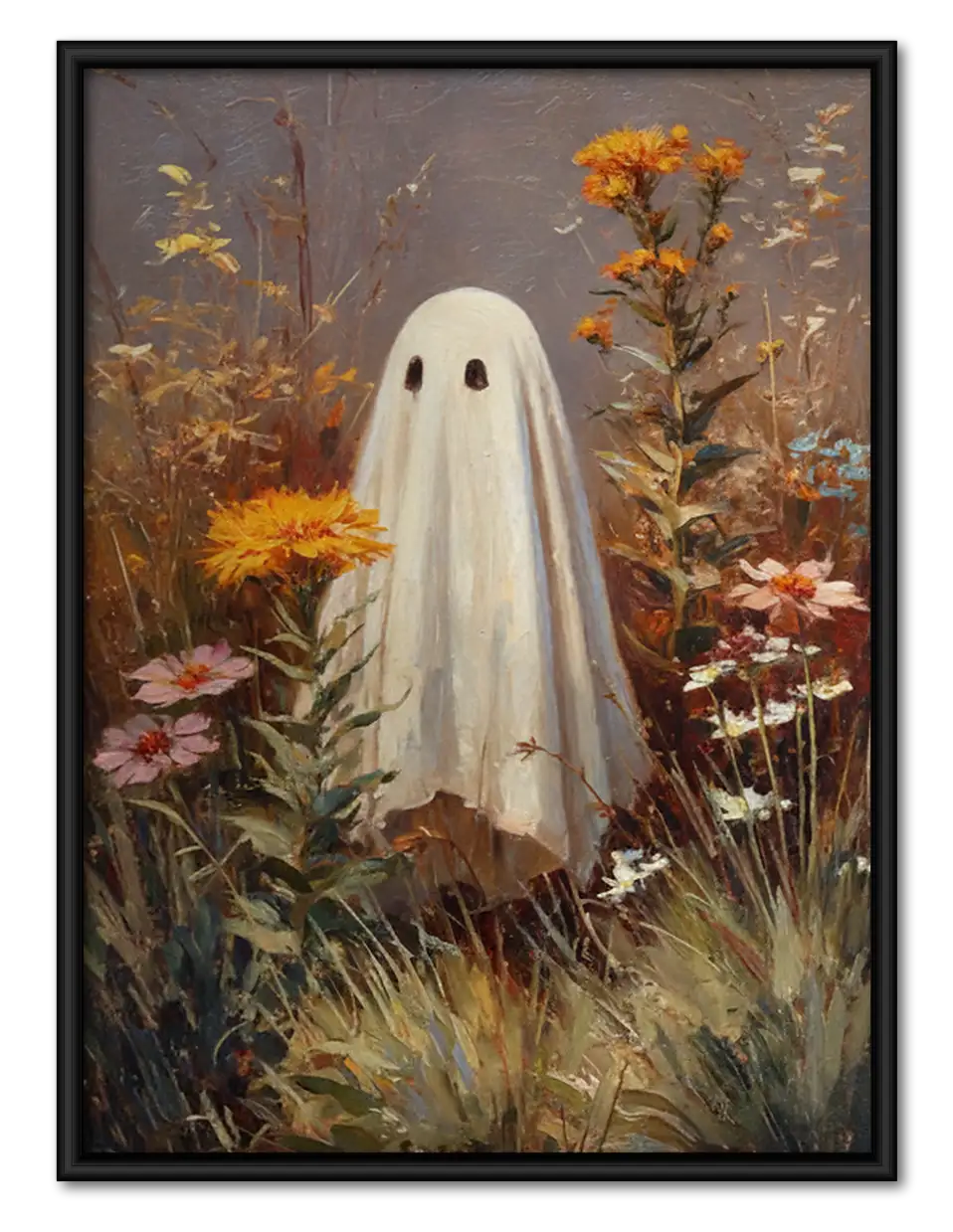 Ghost Wandering Autumn Garden Wall Art 1