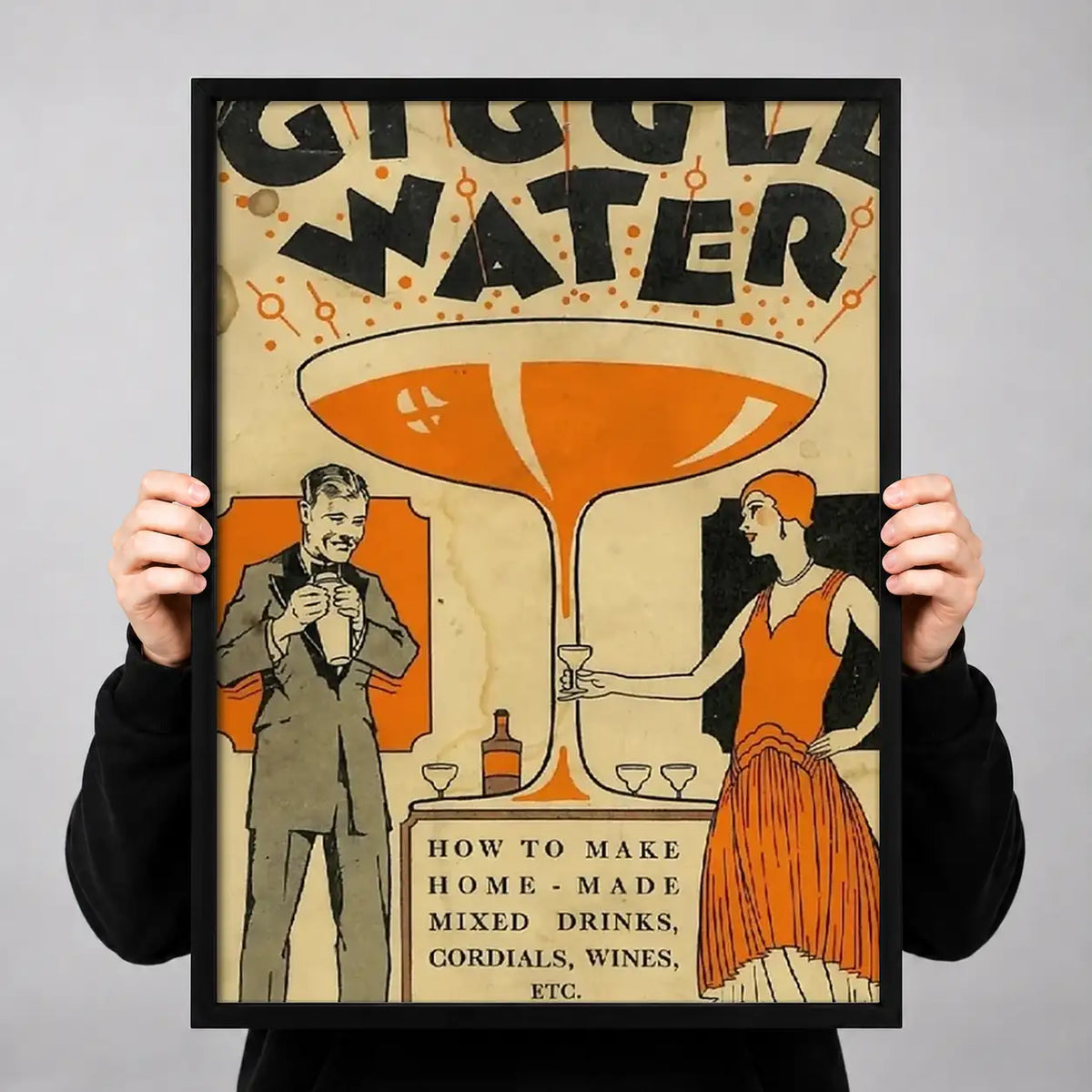 Giggle Water Vintage Cocktail Wall Art 3