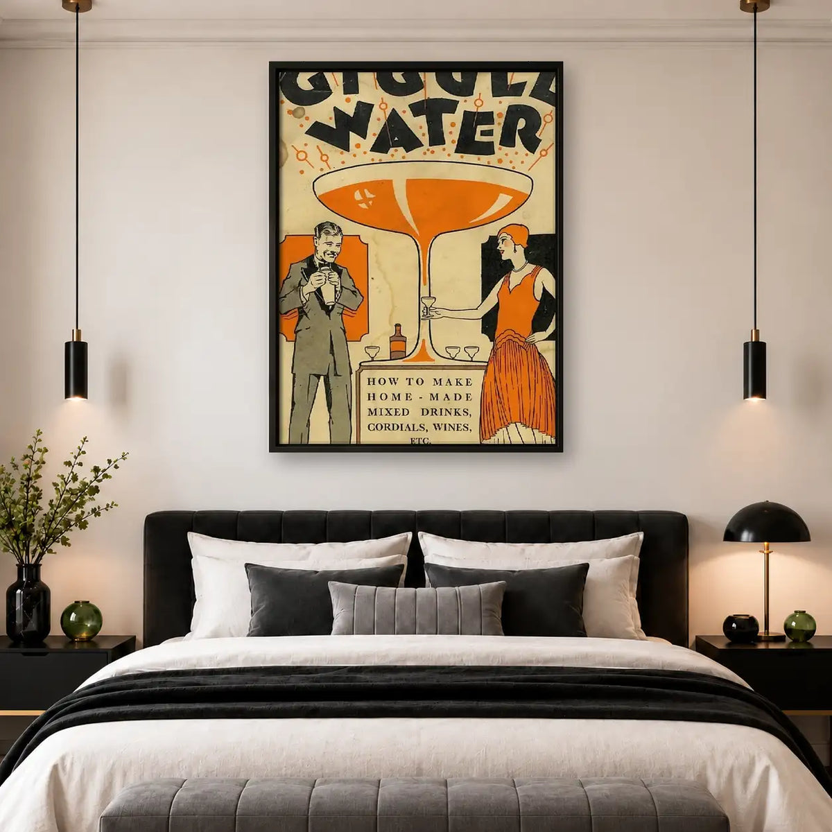 Giggle Water Vintage Cocktail Wall Art 4