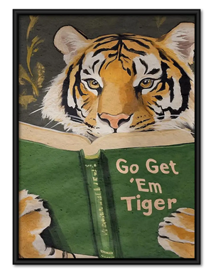 Go Get Em Tiger Reading Wall Art