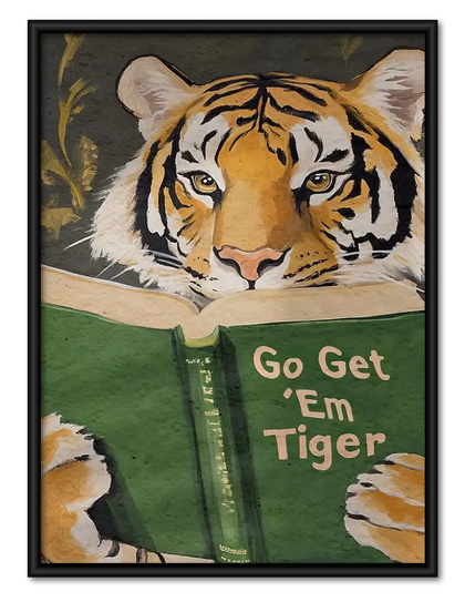 Go Get Em Tiger Reading Wall Art