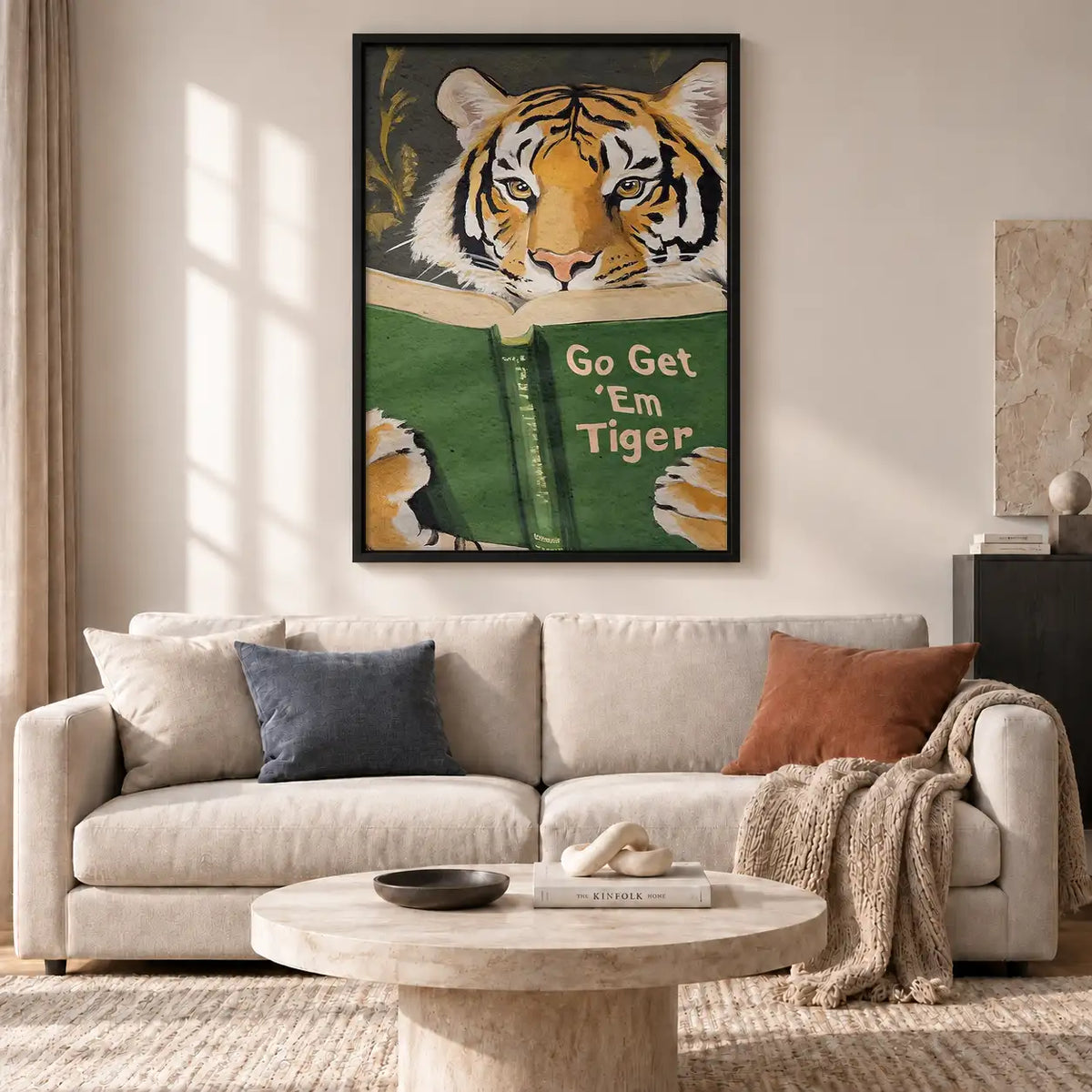 Go Get Em Tiger Reading Wall Art 2
