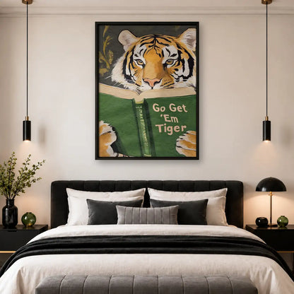 Go Get Em Tiger Reading Wall Art 4