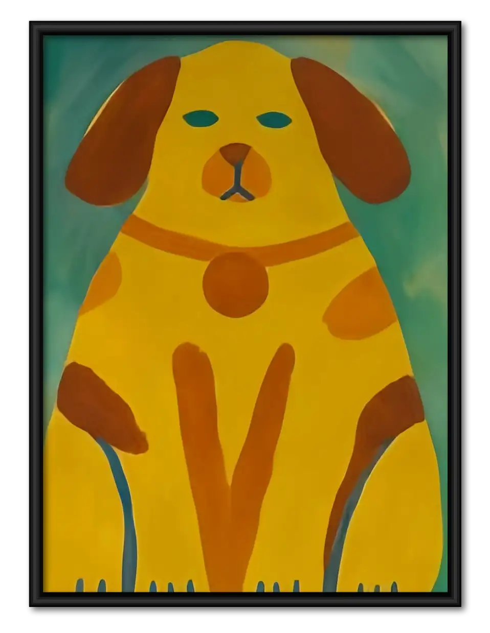 Golden Puppy Portrait Wall Art 1