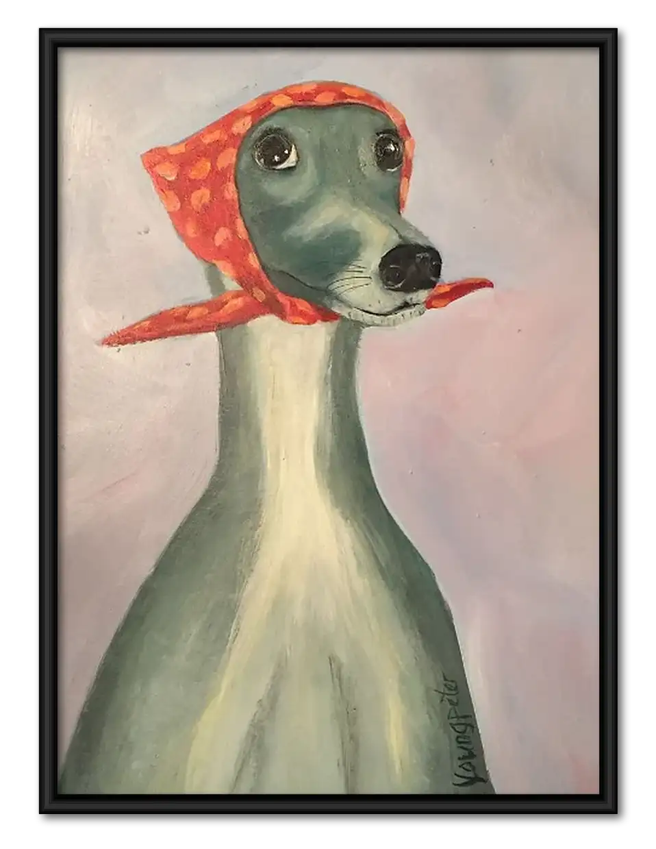 Goose Wearing Red Scarf Portrait Wall Art 1