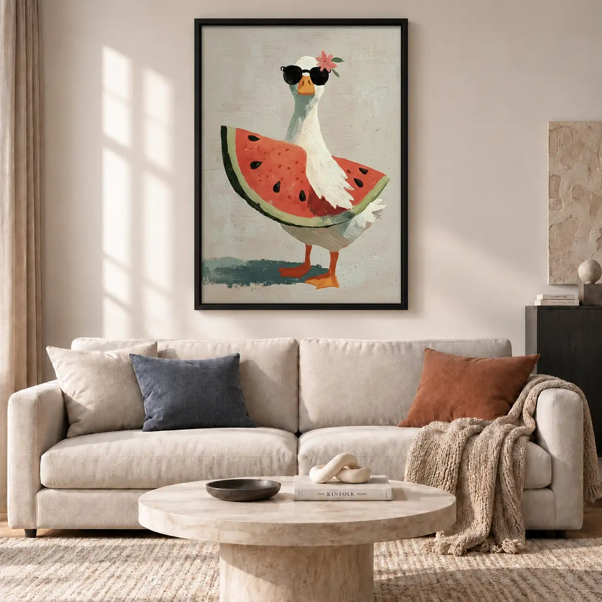 Goose Wearing Watermelon Dress Wall Art 2