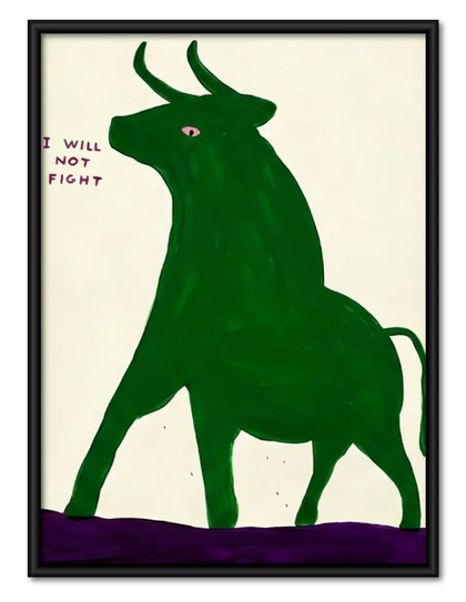 Green Bull Graphic Wall Art