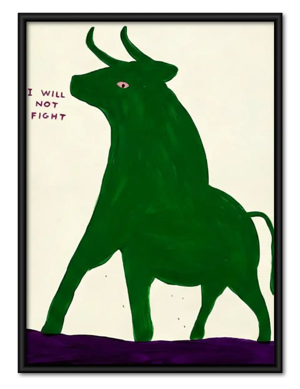 Green Bull Graphic Wall Art