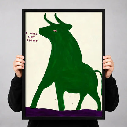 Green Bull Graphic Wall Art 3