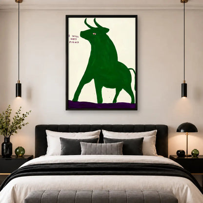 Green Bull Graphic Wall Art 4