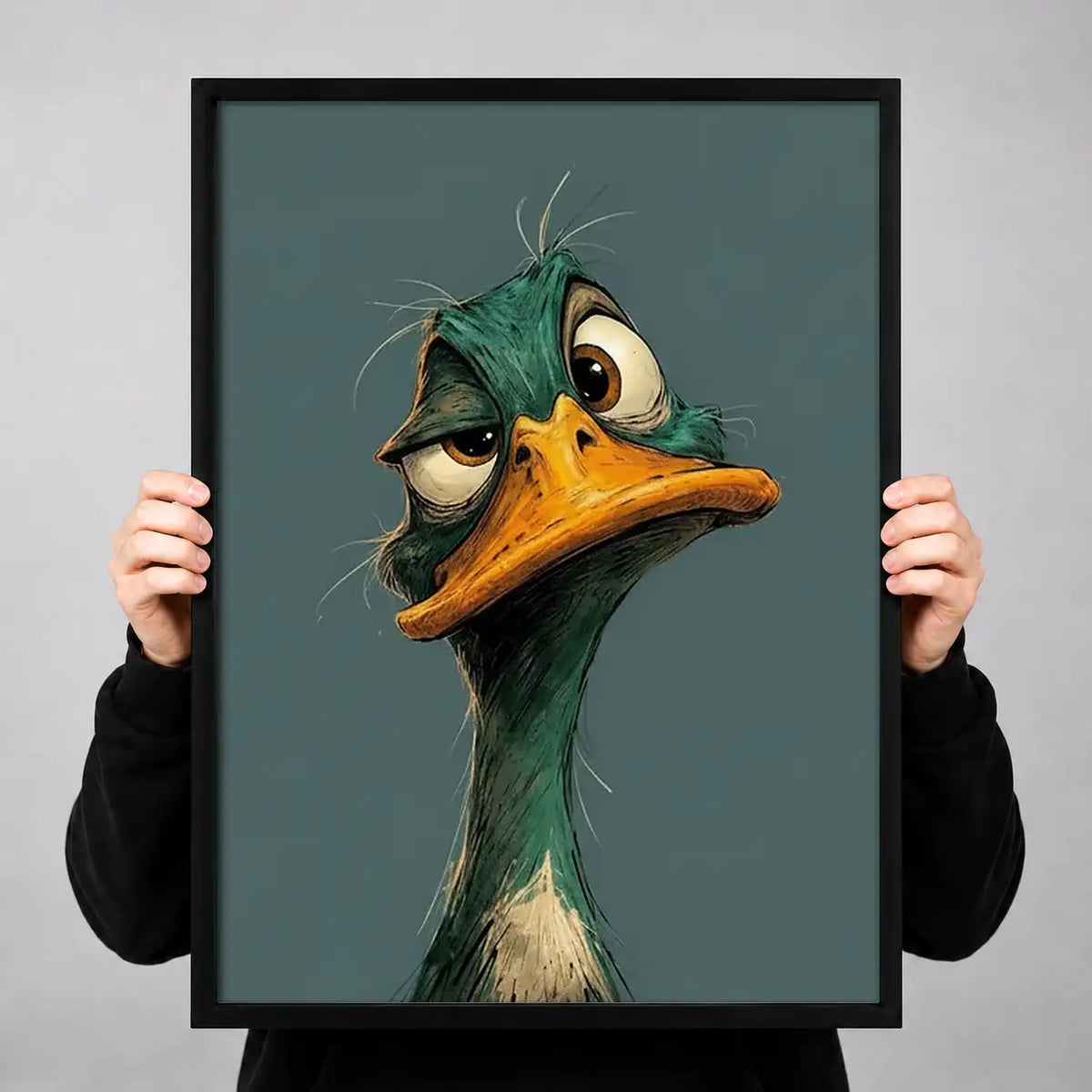 Green Duck Portrait Wall Art 3