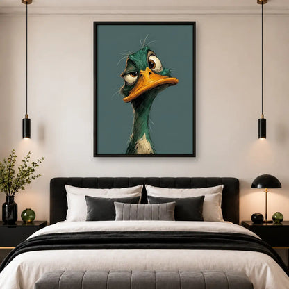 Green Duck Portrait Wall Art 4