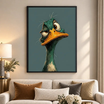 Green Duck Portrait Wall Art 5
