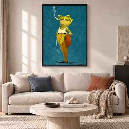 Green Frog Ringmaster Portrait Wall Art 2