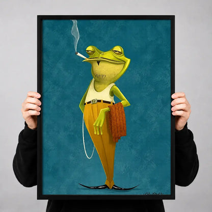 Green Frog Ringmaster Portrait Wall Art 3