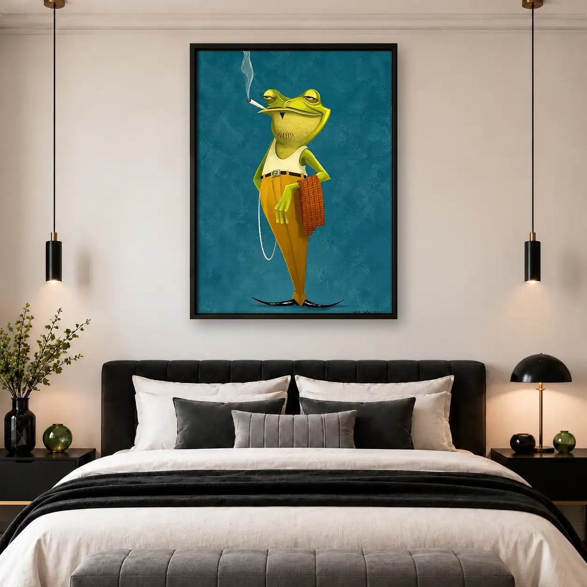 Green Frog Ringmaster Portrait Wall Art 4