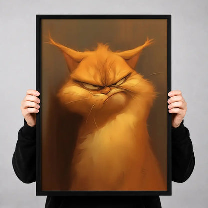 Grumpy Orange Cat Closeup Wall Art 3
