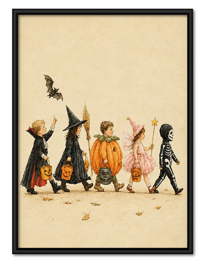 Halloween Costume Parade Wall Art 1