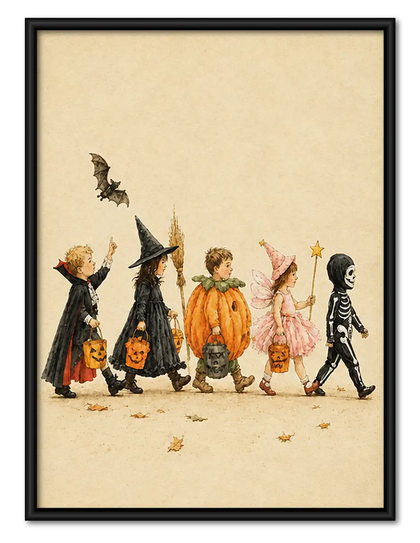 Halloween Costume Parade Wall Art