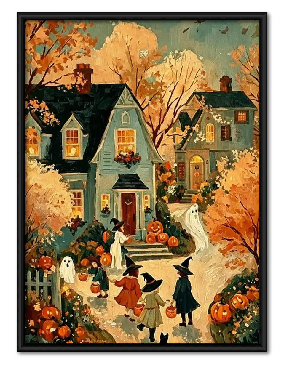 Halloween Village Celebration Wall Art 1