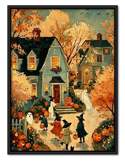 Halloween Village Celebration Wall Art
