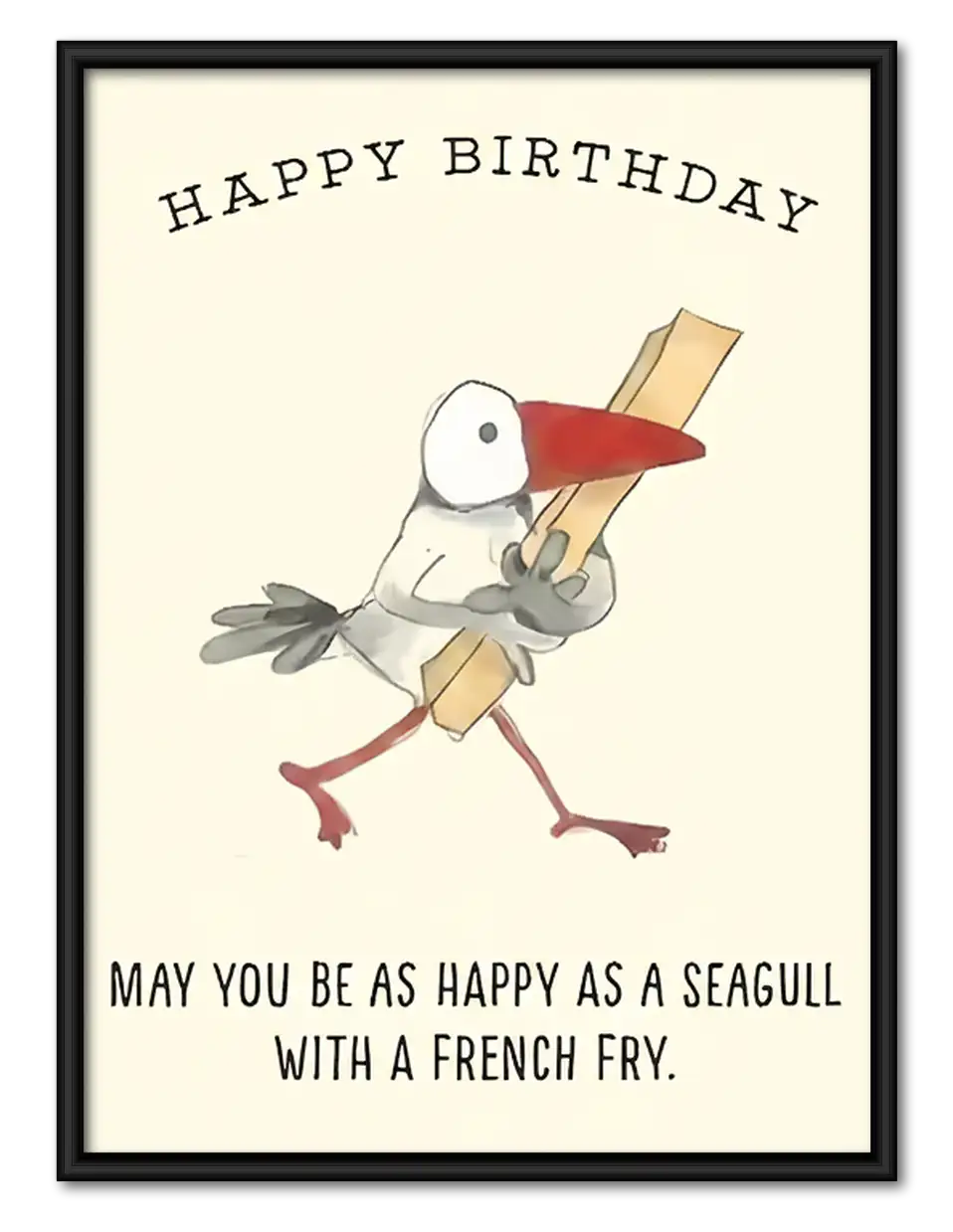 Happy Birthday Seagull Wall Art 1