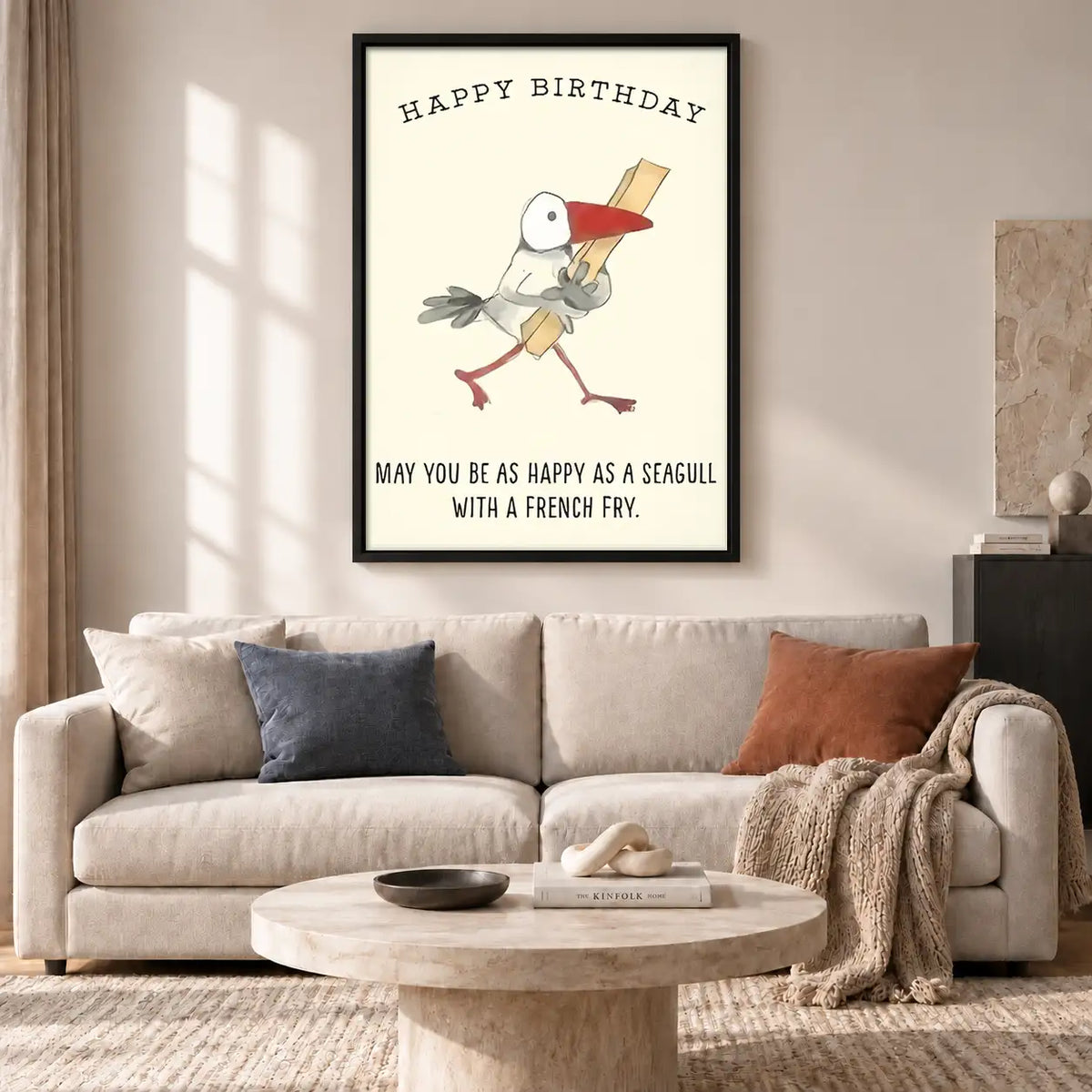 Happy Birthday Seagull Wall Art 2