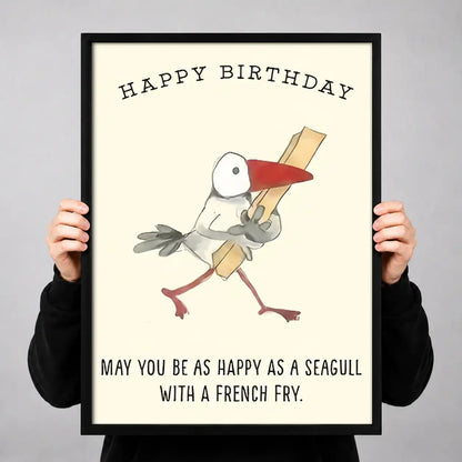 Happy Birthday Seagull Wall Art 3