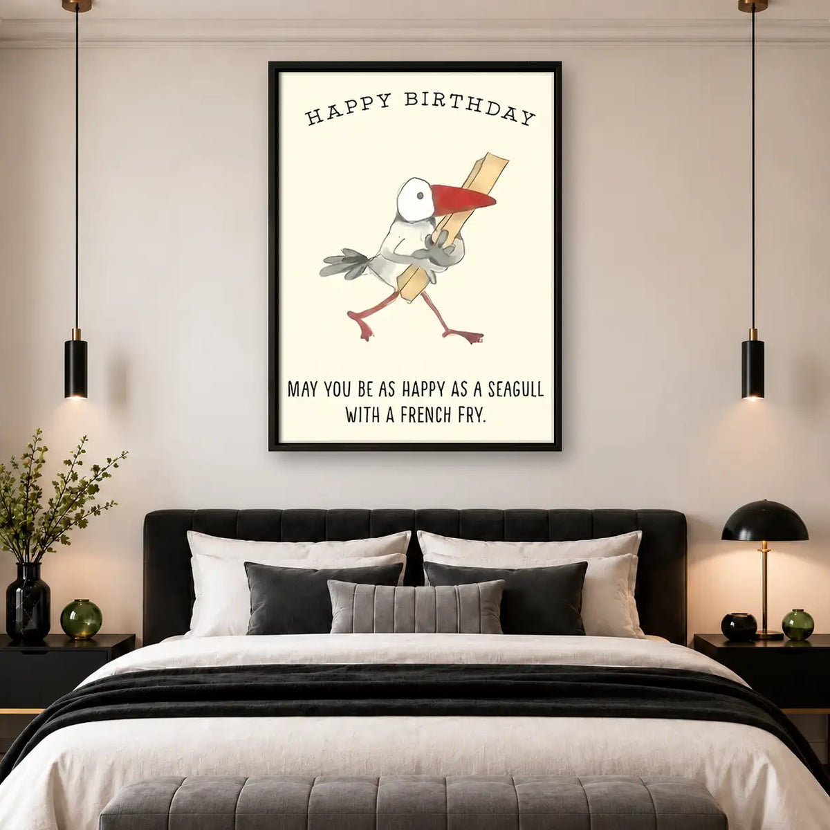 Happy Birthday Seagull Wall Art 4