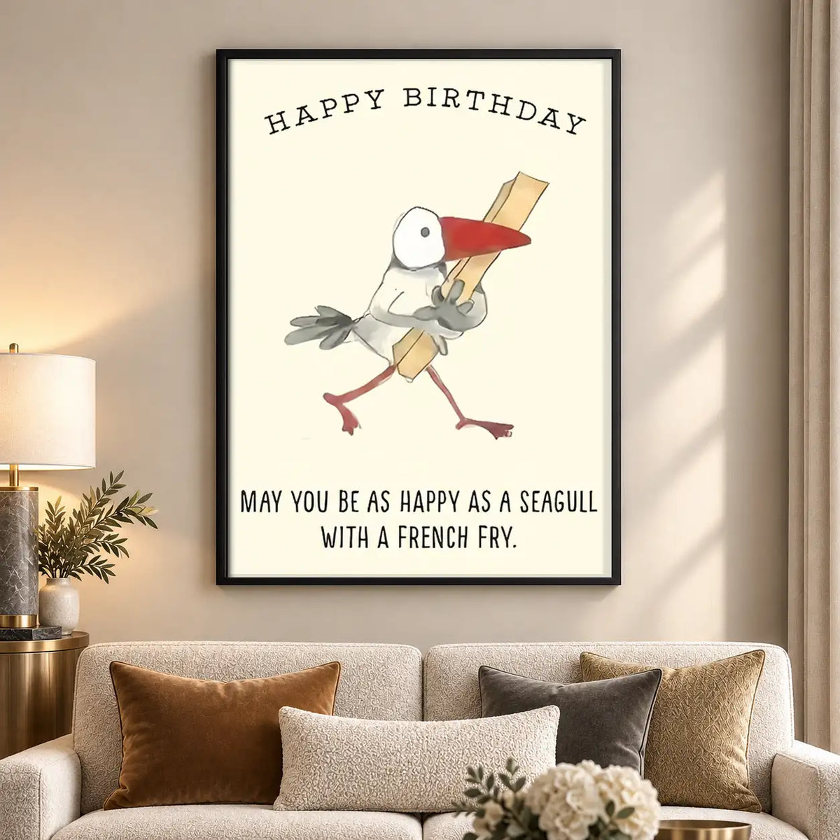 Happy Birthday Seagull Wall Art 5