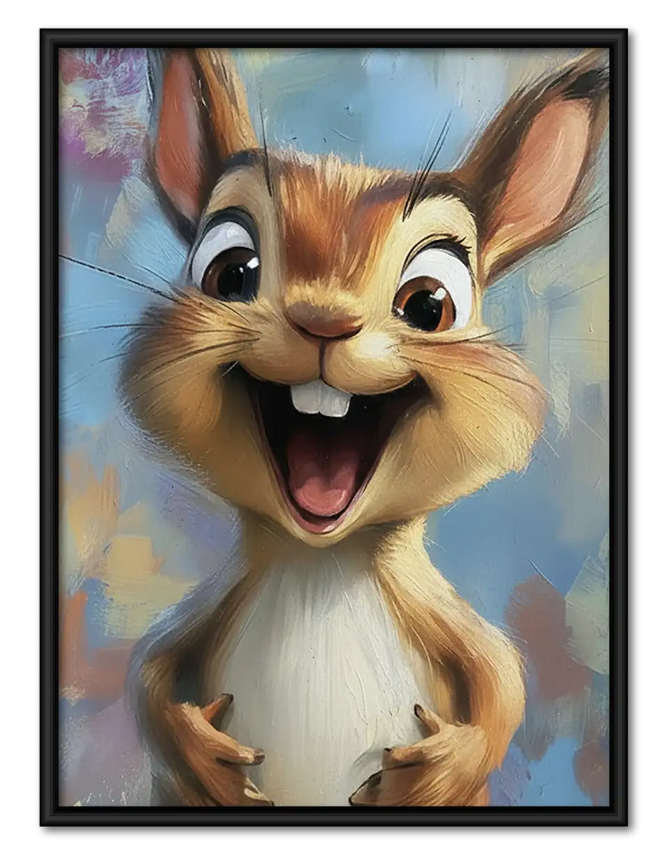 Happy Squirrel Portrait Wall Art 1