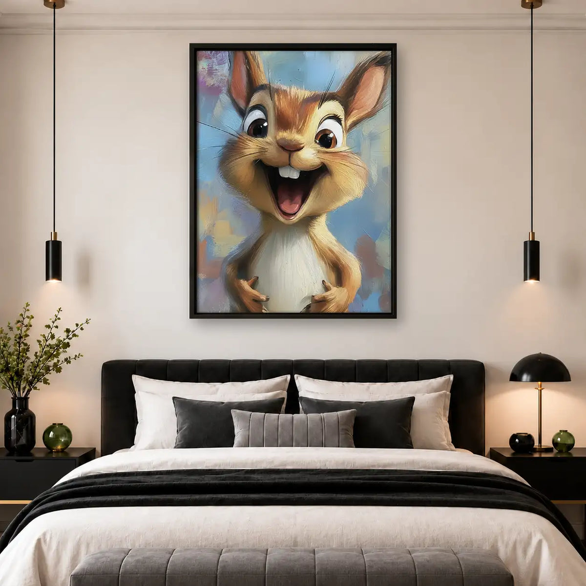 Happy Squirrel Portrait Wall Art 4